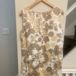 Vintage Floral Mini Dress in Symphony of Browns